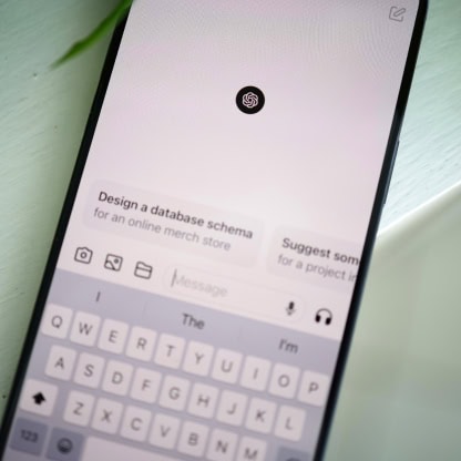 AI chat on a phone